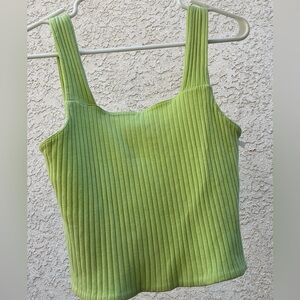Bright green crop top